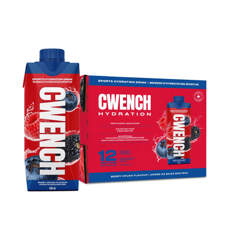 CWENCH SPORTS DRINK BERRY CRUSH – CASE OF 12