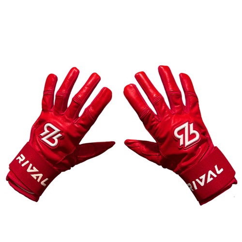Rival Adlt Batting Gloves LC Red – Small